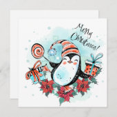 Frohe Weihnachtskarte Feiertagskarte (Vorne/Hinten)