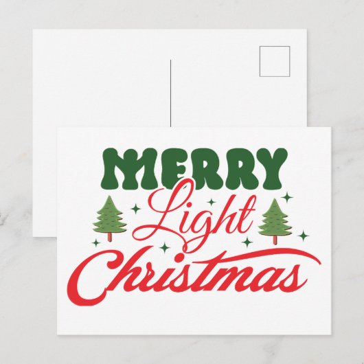 Frohe Weihnachtskarte Feiertagspostkarte (Vorne/Hinten)