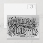 Frohe Weihnachtskarte Feiertagspostkarte (Vorne/Hinten)