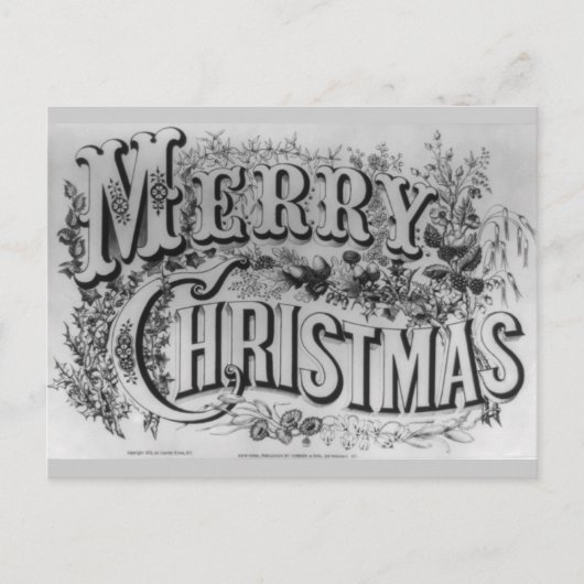 Frohe Weihnachtskarte Feiertagspostkarte (Vorderseite)
