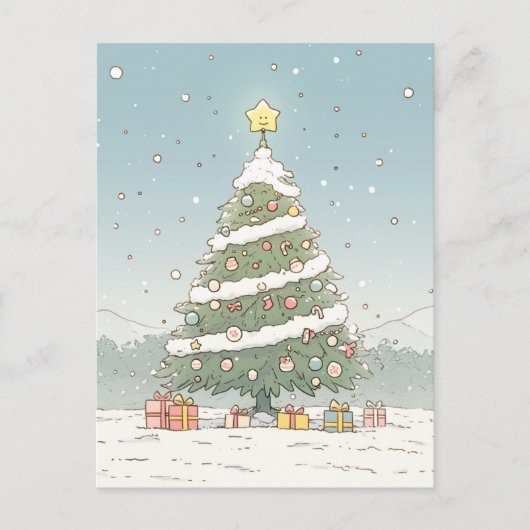 Frohe Weihnachtskarte Feiertagspostkarte (Vorderseite)