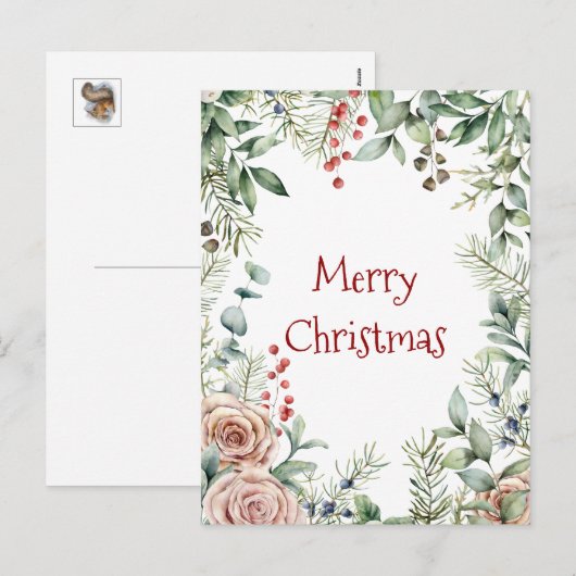 Frohe Weihnachtskarte Feiertagspostkarte (Vorne/Hinten)