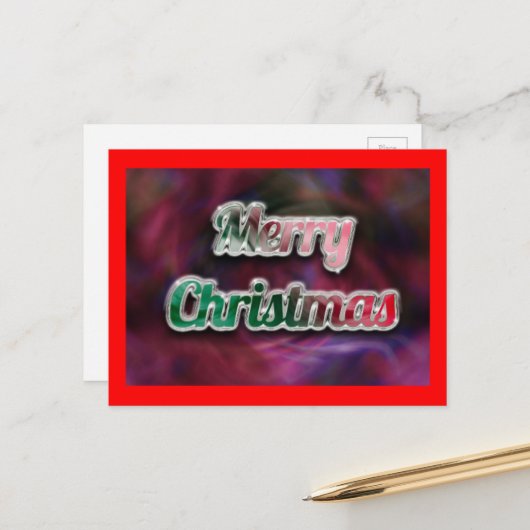 Frohe Weihnachtskarte Feiertagspostkarte (Vorderseite/Rückseite Beispiel)