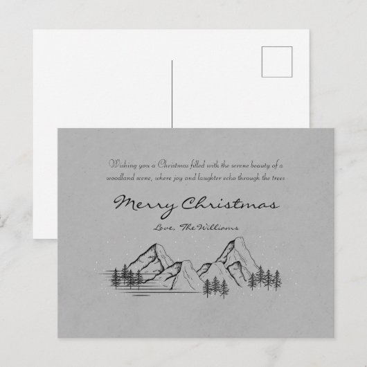 Frohe Weihnachtskarte Feiertagspostkarte (Vorne/Hinten)