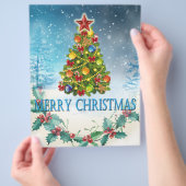 Frohe Weihnachtskarte Flyer (Hand)