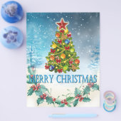 Frohe Weihnachtskarte Flyer (Einzeln)