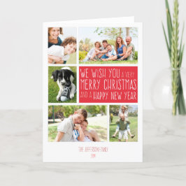 Frohe Weihnachtskarte - Foto Collage Template Feiertagskarte