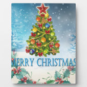 Frohe Weihnachtskarte Fotoplatte (Vorderseite)