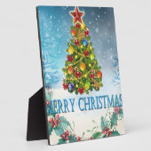 Frohe Weihnachtskarte Fotoplatte (Seite)