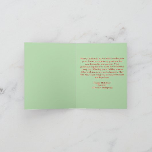 Frohe Weihnachtskarte für Boss Karte (Innenseite)