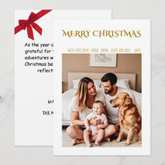 Frohe Weihnachtskarte für die Familie - Feiertag Einladung