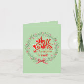 Frohe Weihnachtskarte für Freunde Karte (Vorderseite)