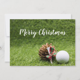 Frohe Weihnachtskarte für Golfer mit Golfball Feiertagskarte
