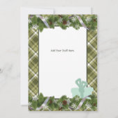 Frohe Weihnachtskarte für Hirsche mit flachem Gruß Karte (Rückseite)