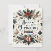 Frohe Weihnachtskarte/Grußkarte Mitteilungskarte (Vorderseite)