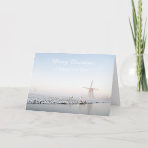 Frohe Weihnachtskarte Holland im Winter Feiertagskarte