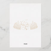 Frohe Weihnachtskarte Illustriert Folieneinladung (Rückseite)