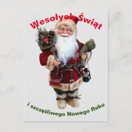 Frohe Weihnachtskarte im polnischen Wesołych Świąt Postkarte