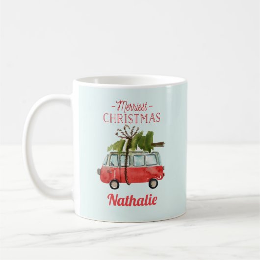 Frohe Weihnachtskarte Kaffeetasse (Links)