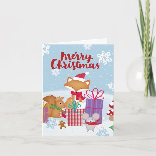 Frohe Weihnachtskarte Karte (Vorderseite)