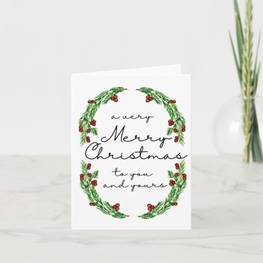 Frohe Weihnachtskarte Karte (Vorderseite)