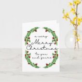 Frohe Weihnachtskarte Karte (Gelbe Blume)