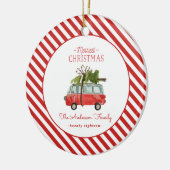 Frohe Weihnachtskarte Keramik Ornament (Links)