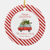 Frohe Weihnachtskarte Keramik Ornament (Hinten)