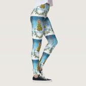 Frohe Weihnachtskarte Leggings (Rechts)