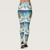Frohe Weihnachtskarte Leggings (Rückseite)
