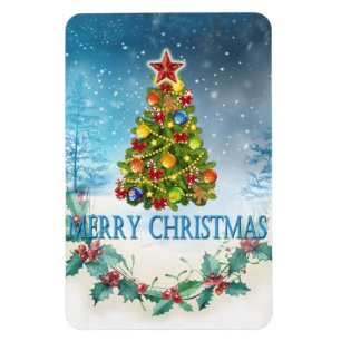 Frohe Weihnachtskarte Magnet
