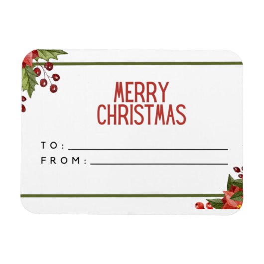 Frohe Weihnachtskarte Magnet (Horizontal)