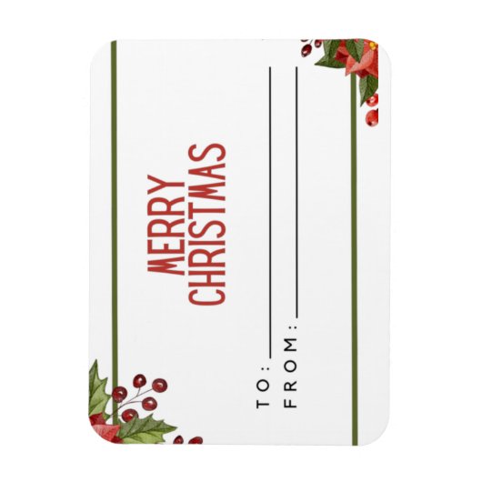 Frohe Weihnachtskarte Magnet (Vertikal)