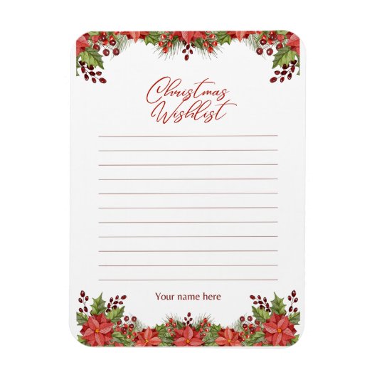 Frohe Weihnachtskarte Magnet (Vertikal)