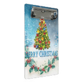Frohe Weihnachtskarte Mini Klemmbrett (Schrägansicht)