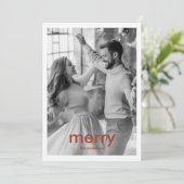 Frohe Weihnachtskarte mit familiären Fotos Einladung (Stehend Vorderseite)