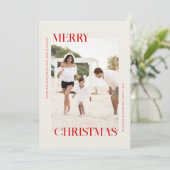 Frohe Weihnachtskarte mit Foto Feiertagskarte (Stehend Vorderseite)