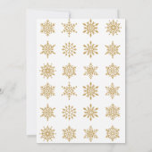 Frohe Weihnachtskarte mit Foto & Gold Schneeflocke Einladung (Rückseite)
