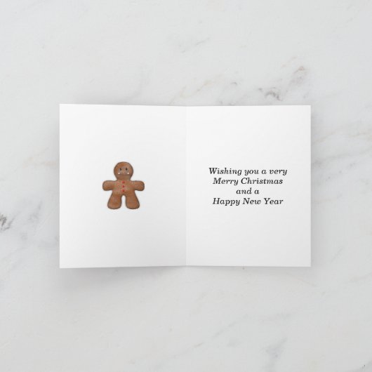 Frohe Weihnachtskarte mit Gingerbread Men Karte (Innenseite)