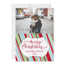Frohe Weihnachtskarte mit Vintager Farbpalette