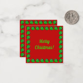 Frohe Weihnachtskarte Mitteilungskarte (Vorderseite/Rückseite Beispiel)