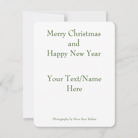 Frohe Weihnachtskarte Mitteilungskarte (Rückseite)