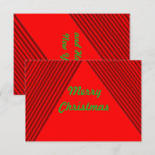 Frohe Weihnachtskarte Mitteilungskarte (Vorne/Hinten)