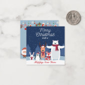 Frohe Weihnachtskarte Mitteilungskarte (Vorderseite/Rückseite Beispiel)