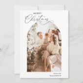 Frohe Weihnachtskarte | Modern Holiday Foto Card Einladung (Vorderseite)