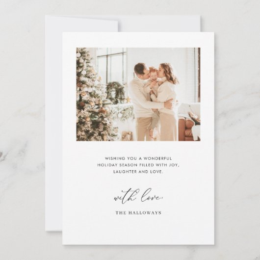 Frohe Weihnachtskarte | Modern Holiday Foto Card Einladung (Rückseite)