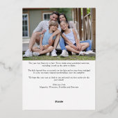 Frohe Weihnachtskarte | Modernes Drehbuchherz Folien Feiertagskarte (Rückseite)