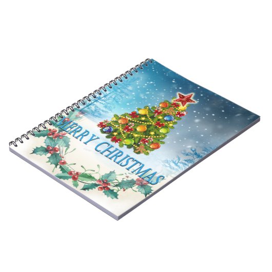 Frohe Weihnachtskarte Notizblock (Linke Seite)