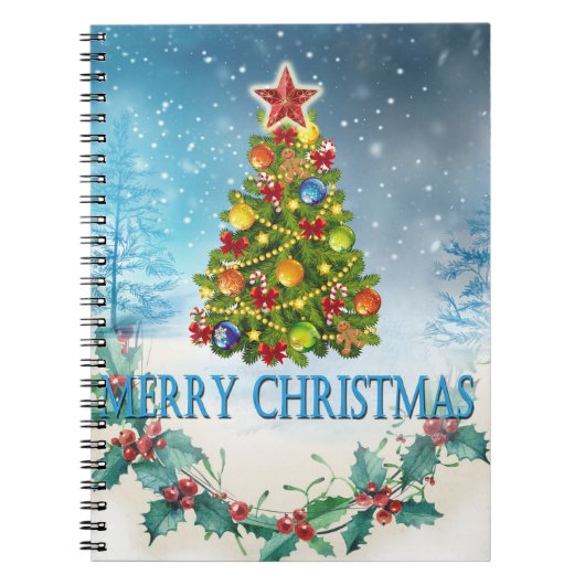 Frohe Weihnachtskarte Notizblock (Vorderseite)