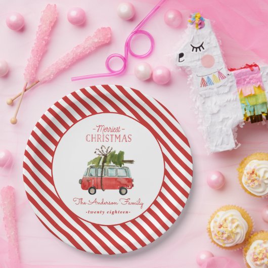 Frohe Weihnachtskarte Pappteller (Party)
